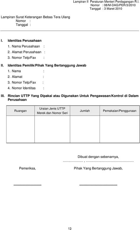 Detail Contoh Surat Permohonan Tera Ulang Koleksi Nomer