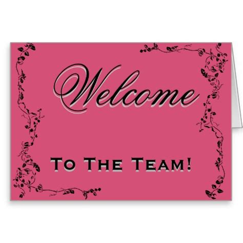 Welcome To The Team Card Templates Printable Free