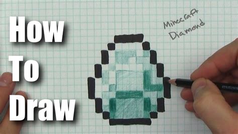 How To Draw A Minecraft Diamond Step By Step YouTube