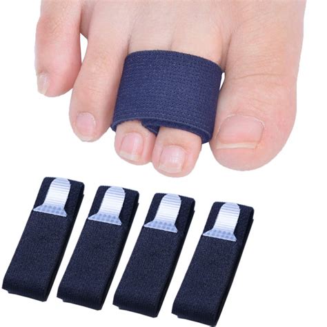 Buy Sumifun Elasticity Toe Splint 4 Packs Of Toe Wraps For Broken Toe