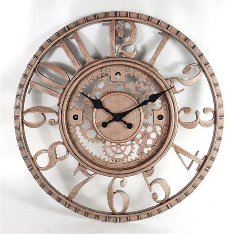 High Quality Retro Antique Gear Copper Wall Clock Buy Gear Wall Clock