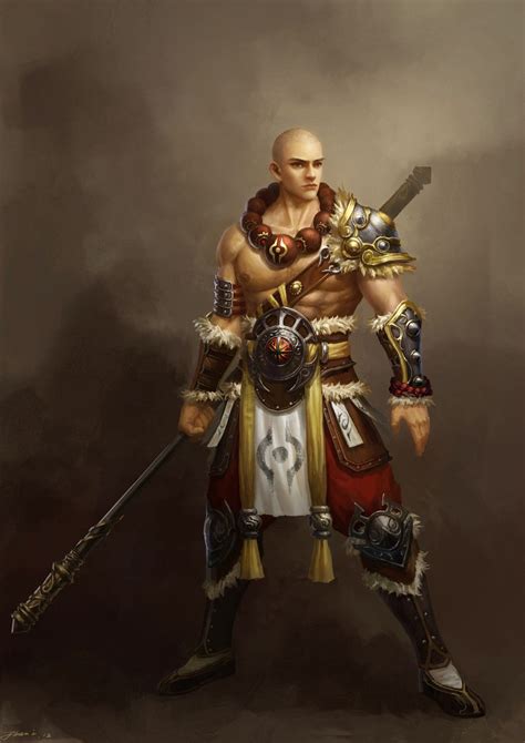 Monks Rui Jin Fantasy Warrior Fantasy Character Design Dungeons