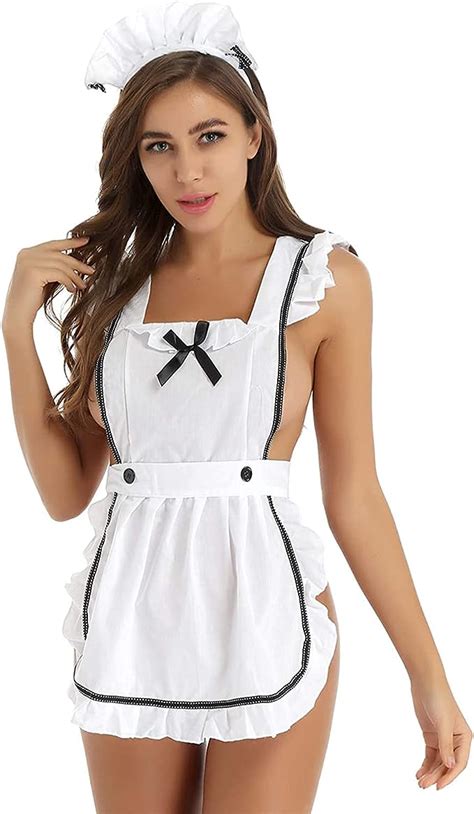 Taikmd Womens French Maid Outfit Cosplay Uniform Costume Fancy Dress Clubwear Apron