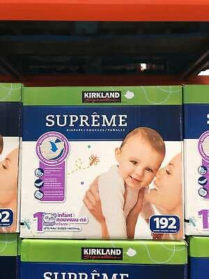 Kirkland Signature Supreme Diapers Size1 Up To 14LBS 192ct 96619131310