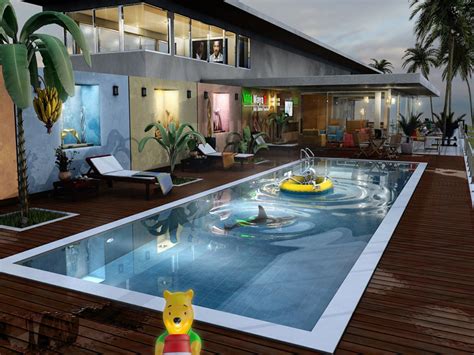 desain rumah mewah  lantai  kolam renang design rumah minimalis