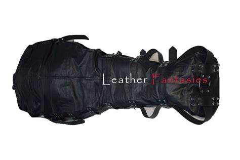 Real Leather Sleep Sack Body Bag Black Genuine Leather Bondage Etsy