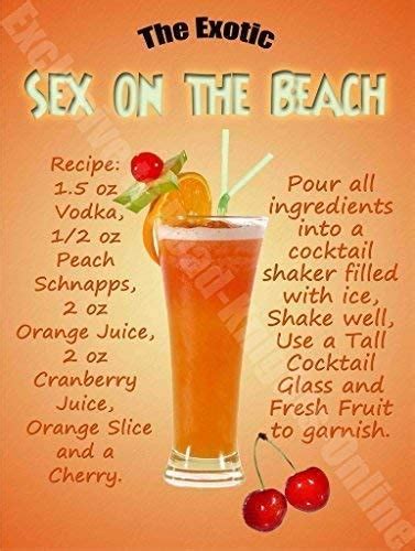 Sex On The Beach Cocktail Drink Recipe Fridge Magnet Amazon Co Uk Kitchen Home