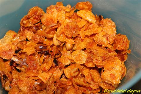 Ada tak resepi kuih raya best yang tak payah bakar?. INTAI DAPUR: Cornflake Madu Pedas dan Rangup...terbaeeekkkk