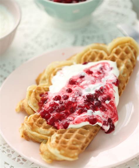 Norwegian Heart Waffles Made With Buttermilk Passion For Baking