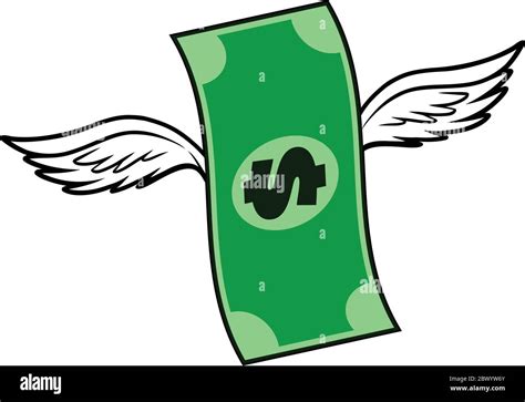 Dollar With Wings An Illustration Of A Dollar With Wings Stock Vector