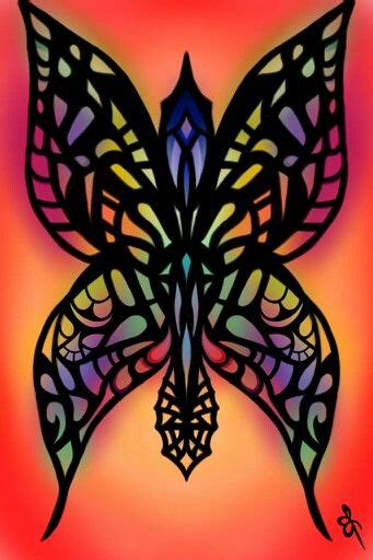 Psychedelic Butterfly Drawings Psychedelic Dibujo