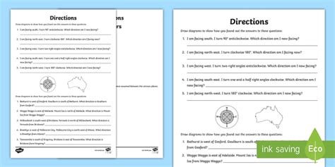 directions worksheet worksheet teacher