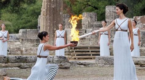 Watch Ceremony Of Olympic Flame Lighting In Ancient Olympia For 23rd