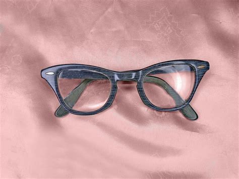Vintage Rockabilly Eyeglasses Black Gray 40s Retro Extreme Nerd Geek