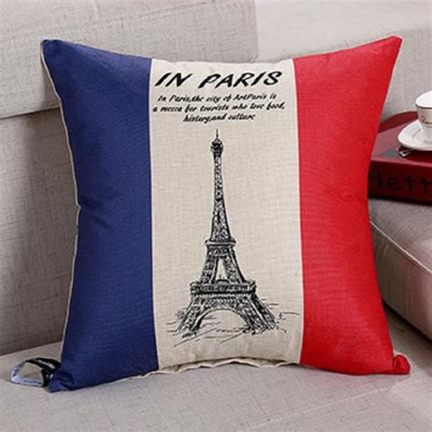 7 cm / 3 cmpainted by. Drapeau Français Tour Eiffel Style Simple Coussin Pillow ...