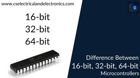 Difference Between 16 Bit 32 Bit And 64 Bit Microcontrollers