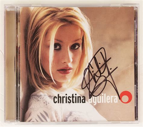 Lot Detail Christina Aguilera Signed Knit Blue Scarf Worn On The