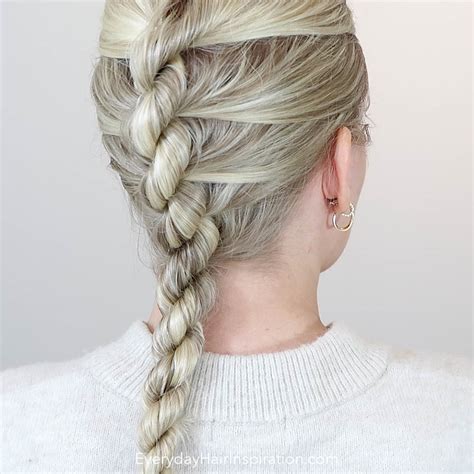 Single French Rope Braid Your Own Hair Everyday Hair Inspiration