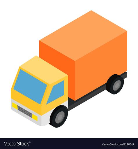 Truck Isometric 3d Icon Royalty Free Vector Image