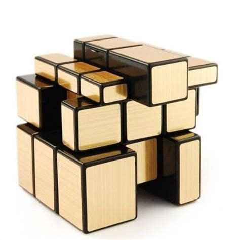 Cubo Rubik Shengshou Mirror 3x3 Dorado Y Plateado Magic Cube 6898