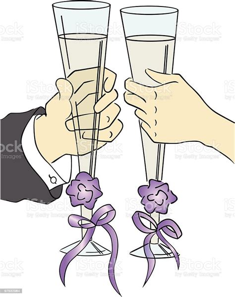 Two Champagne Glasses Stock Illustration Download Image Now Alcohol Drink Celebration