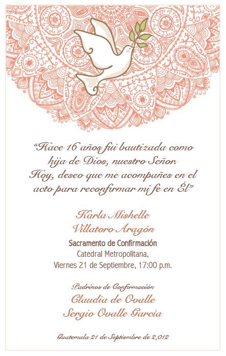 Invitación Sacramento De La Confirmación Los Sacramentos Sacramento