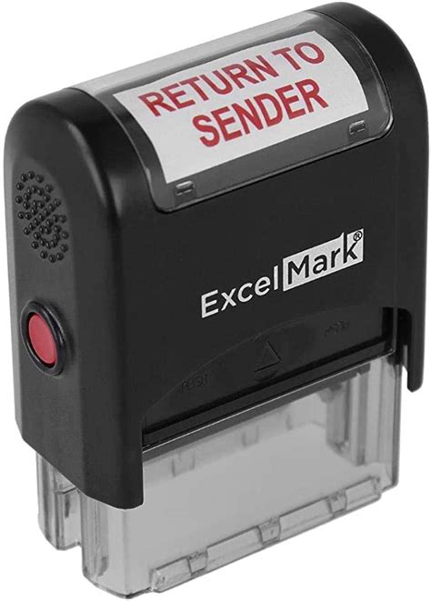 Excelmark Return To Sender Self Inking Rubber Stamp Red Ink
