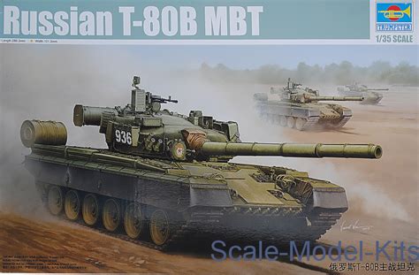 Trumpeter Soviet Tank T 80b Mbt Plastic Scale Model Kit In 135