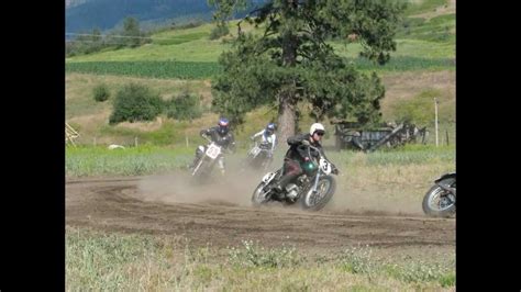 vintage flat track motorcycle racing vernon bc - YouTube