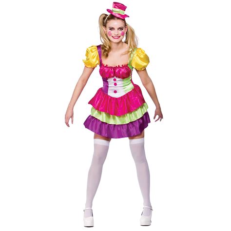 Adult Womens Sexy Cute Clown Circus Party Halloween Fancy Dress Costume New Ebay