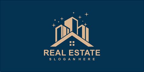 Real Estate Commercial And Residential Building Logo Design Template
