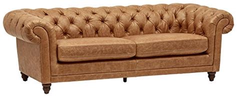 Stone And Beam Bradbury Chesterfield Tufted Leather Sofa Couch 929w