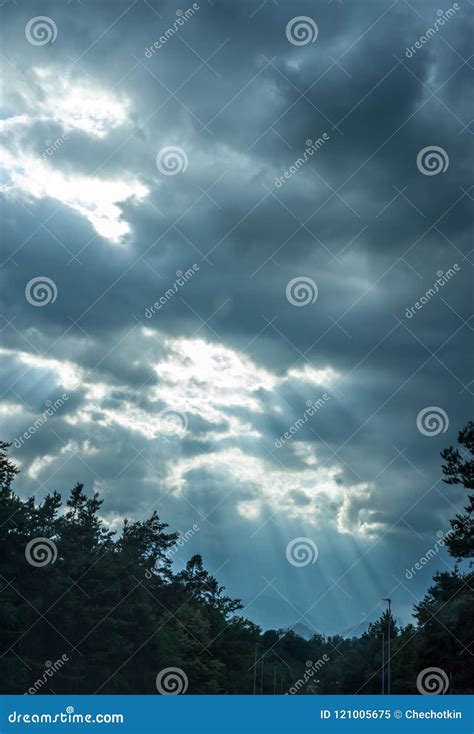 Dramatic Dark Clouds Landscape Stock Image Image Of Background