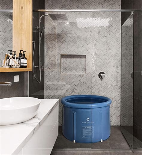 Portable Bathtub (Small) by Homefilos, Japanese Soaking Bath Tub for