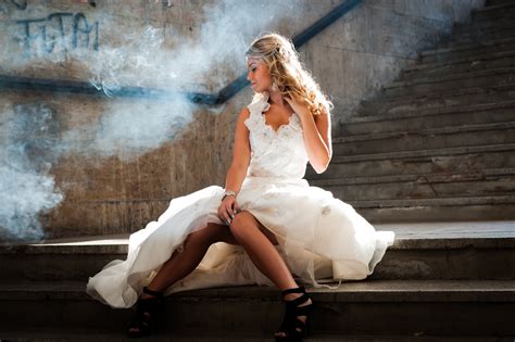 Free Images Girl Woman White Photography Stair Smoke Model Spring Sitting Fashion