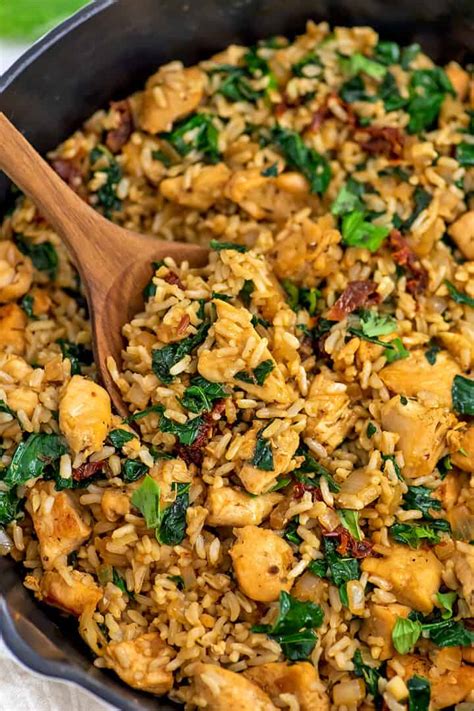 One Pan Mediterranean Chicken And Rice Skillet Meal Bites Of Wellness