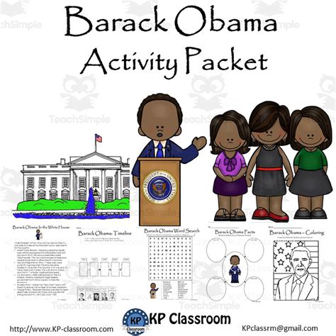 Barack Obama Activity Packet And Worksheets By Teach Simple