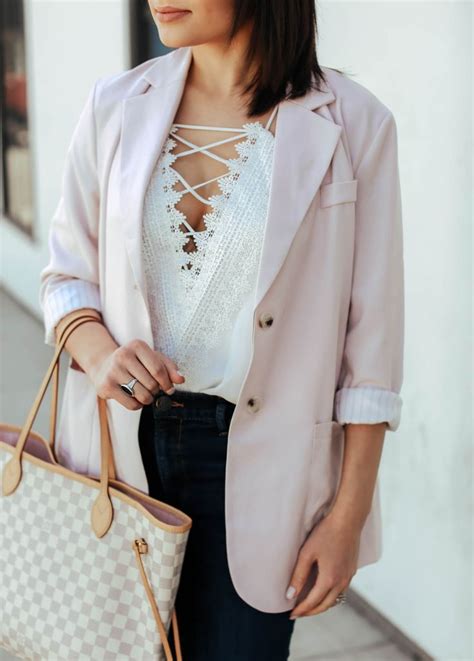 blush blazer fashion wearing clothes everyday womens fashion
