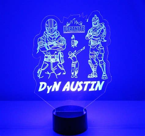 Fortnite Personalized Led Night Light Lamp Engraved Free Etsy