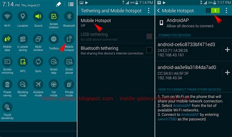 Samsung Galaxy S How To Enable And Use Mobile Hotspot Feature In