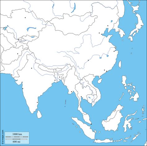 South Asia Map Outline