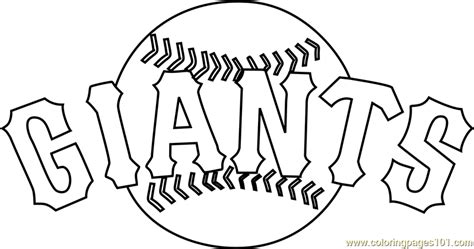 San Francisco Giants Logo Coloring Page For Kids Free