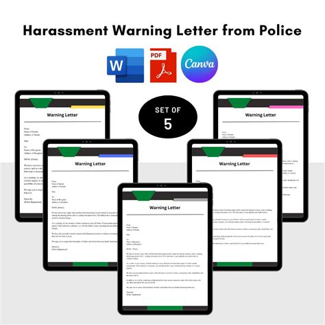 Sample Harassment Warning Letter From Police Archives Template Diy