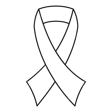 Breast Cancer Awareness Ribbon Icon Outline Style Breast Drawing Cancer Drawing Ribbon