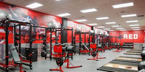 Red Gym Interior Designed Digital Wall Covering With Graphic Design