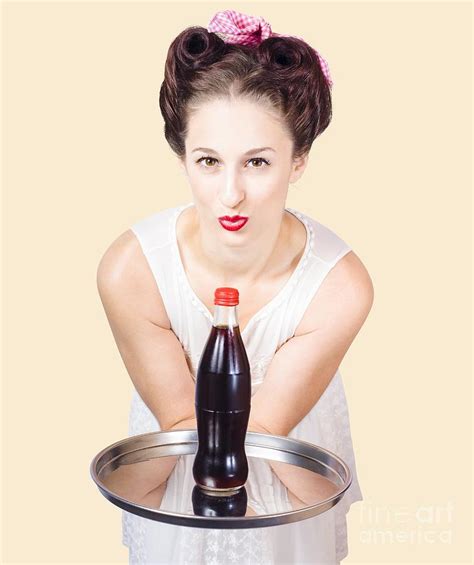 1950s Pin Up Woman With Drinks Tray Photograph By Jorgo Photography