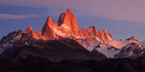 Sunrise Light On Mount Fitz Roy Patagonia Fine Art Print Photos By