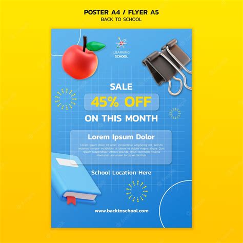 Free Psd Back To School Poster Template