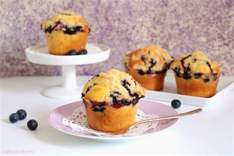 Lallée des desserts Muffins aux myrtilles ultra moelleux