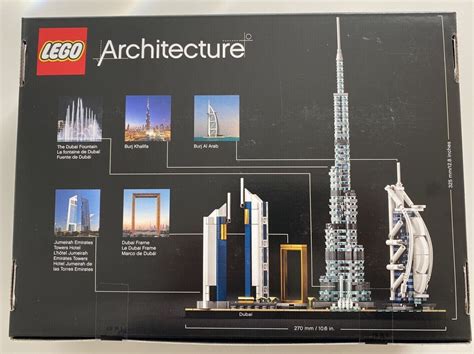 Lego Architecture Dubai 21052 Building Kit 740 Pcs Retired Set